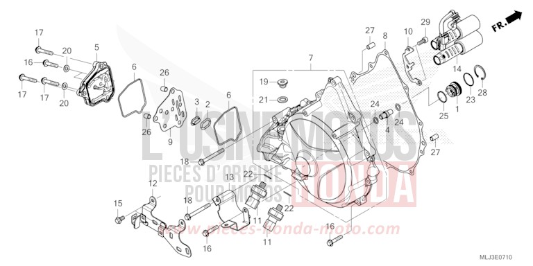 CLUTCH CASE (DCT) for Gold Wing MAT IRIDIUM GRAY METALLIC (NHC64) from 2023